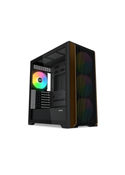 Корпус ПК без блока питания/ Case SAMA Z60 Black, Midi-Tower, TG, 4x140mm ARGB, 2xUSB 3.0 + 1xUSB 3.1 Type-C, E-ATX, ATX, mATX, mITX Black