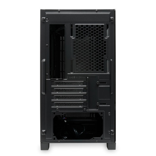 Корпус без блока питания/ Case HSPD M340, Mesh Mid Tower, Black, TG, 0.5 SPCC, no fans, mATX, mITX, 165/350/200mm, 2x2.5