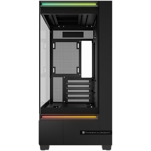 Корпус без блока питания/ Case Thermalright M10 Vision, Mini-Tower, TG, LCD, ARGB, no fans, 2xUSB-A 3.0, 1xUSB Type-C, mATX, mITX Black