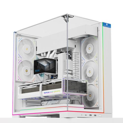 Корпус без блока питания/ Case Thermalright A70 FAN5-C, Midi-Tower, TG, 5x120mm ARGB, 2xUSB-A 3.0, 1xUSB Type-C, ATX, mATX, mITX White Корпус без блока питания/ Case Thermalright A70 FAN5-C, Midi-Tower, TG, 5x120mm ARGB, 2xUSB-A 3.0, 1xUSB Type-C, ATX, mATX, mITX White