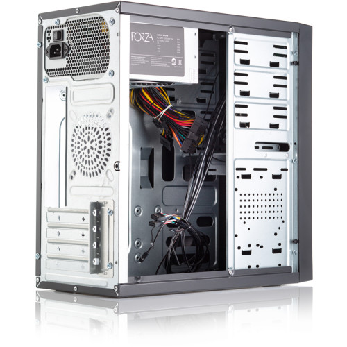 Корпус с блоком питания 450Вт./ Сase Forza mATX, 450W, 2xUSB2.0, Black, w/o FAN, 12 cm fan PSU, power cord Корпус с блоком питания 450Вт./ Сase Forza mATX, 450W, 2xUSB2.0, Black, w/o FAN, 12 cm fan PSU, power cord