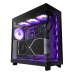 Корпус без блока питания/ Case NZXT H6 Flow RGB (2023), Midi-Tower, TG, 3x120mm RGB, 2xUSB-A 3.2 + 1xUSB-C 3.2, ATX, mATX, mITX Black
