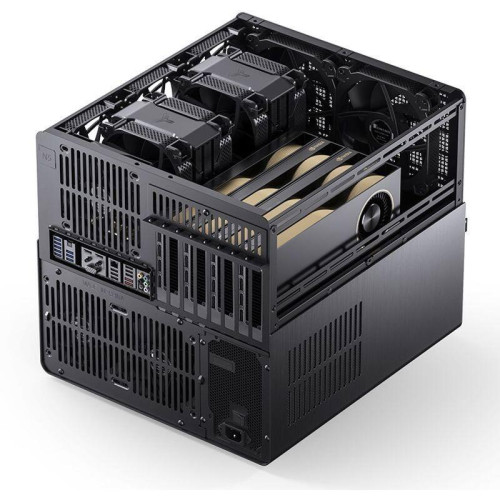 Корпус без блока питания/ Jonsbo N5 black, Mini-Tower, 3x120mm, ATX, E-ATX, mATX, mITX, XL-ATX, 1xUSB3.2 Gen2 Type-C, 1xUSB3.0, 1xAUDIO, Wood panel Корпус без блока питания/ Jonsbo N5 black, Mini-Tower, 3x120mm, ATX, E-ATX, mATX, mITX, XL-ATX, 1xUSB3.2 Gen2 Type-C, 1xUSB3.0, 1xAUDIO, Wood panel