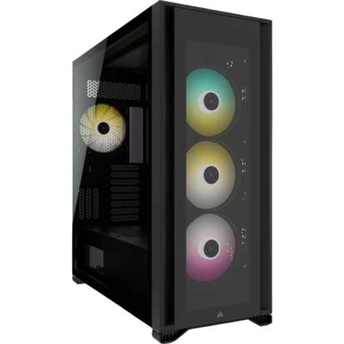 Корпус без блока питания/ Case Corsair iCUE 7000X RGB, Full-Tower, TG, 4x140mm RGB, 4xUSB-A 3.0, 1xUSB 3.2 Type-C, E-ATX, ATX, mATX, mITX Black