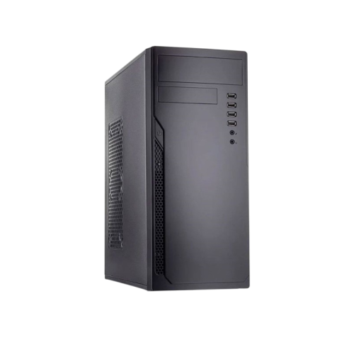 Корпус без блока питания/ Case Foxline FL-301, ATX, 4xUSB2.0, HDA, w/o FAN, w/o PSU, no PowerCord , w/DVD-RW installed