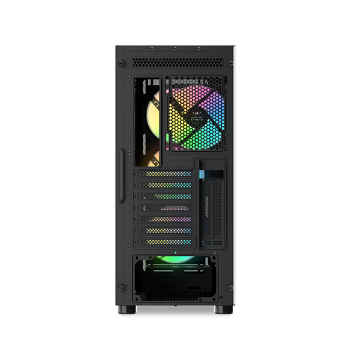 Корпус ПК без блока питания/ Case SAMA S40 Black, Midi-Tower, TG, 4x120mm ARGB, 2xUSB 3.0 + 1xUSB 3.1 Type-C, ATX, mATX, mITX Black