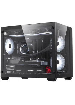 Корпус Bloody BD-CC108 черный без БП mATX 9x120mm 2xUSB3.0 audio bott PSU
