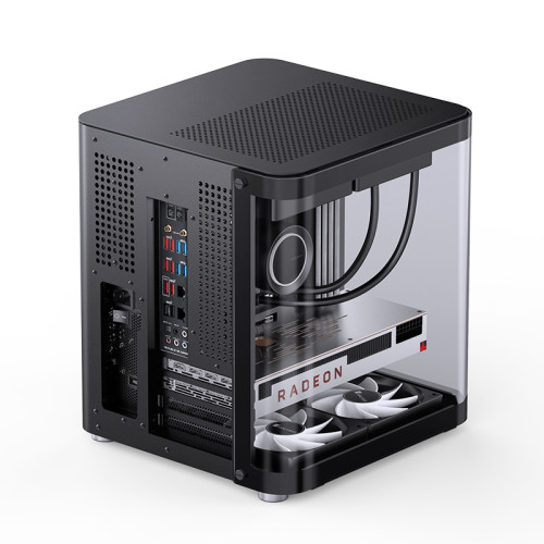 Корпус без блока питания/ Корпус JONSBO TK-1 Black 2.0 MATX без БП, mini-ITX, micro-ATX, черный