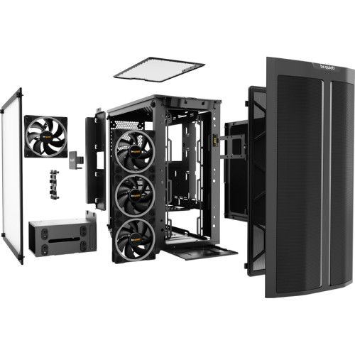 Корпус ПК без блока питания/ Case be quiet! PURE BASE 500 FX, Midi-Tower, TG, 3x120mm + 1x140mm ARGB, 1xUSB-A 3.2, 1xUSB 3.2 Type-C, ATX, mATX, mITX Black