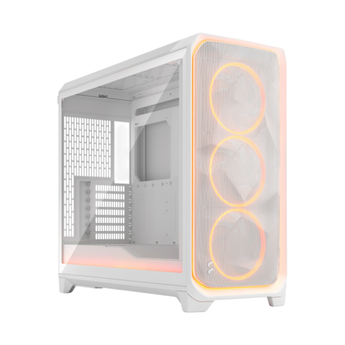 Корпус ПК без блока питания/ Case Fractal Design Meshify 3 XL Ambience Pro RGB TG Clear Tint, Full-Tower, 3x140mm ARGB, 2xUSB-A 3.2 + 1xUSB 3.2 Type-C SSI-EEB, SSI-CEB, E-ATX, ATX, mATX, mITX, White