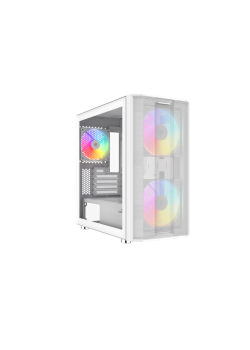 Корпус ПК без блока питания/ Case SAMA S30 White, Midi-Tower, TG, 2x140mm + 1x120mm ARGB, 1xUSB 3.0 + 1xUSB 3.1 Type-C, mATX, mITX White
