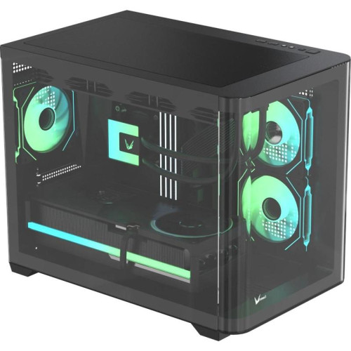 Корпус Formula Crystal U2M Floe черный без БП mATX 1xUSB3.0 1xUSB3.1 audio bott PSU