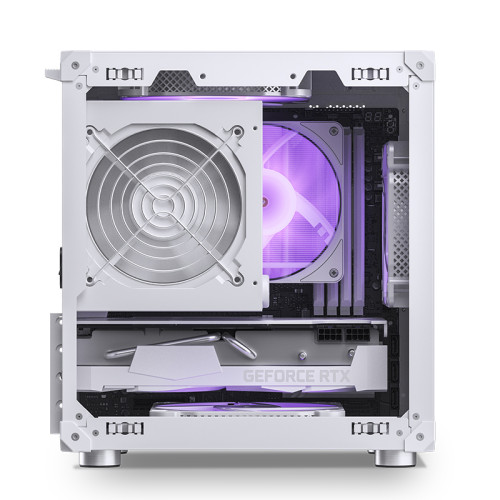 Корпус без блока питания/ Корпус JONSBO C6-ITX White ITX без БП, боковая панель из закаленного стекла, mini-ITX, белый