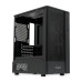 Корпус без блока питания/ Case HSPD M332, Mesh Mini-tower, Black, TG, 0.4 SPCC, no fans, mATX, mITX, 160/285/170mm, 1x2.5