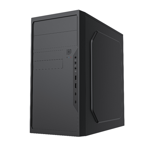 Корпус без блока питания/ Case Foxline FL-733R, mATX, 2x5.25EXT, 2x3.5EXT, 5x3.5INT, 2xUSB2.0, 2xUSB-C (19pin), HDA, w/o FAN, w/o PSU, no pwr cord