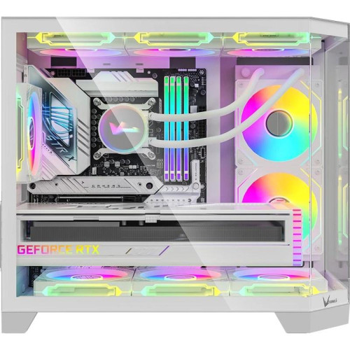 Корпус Formula Crystal Z6M Floe белый без БП mATX 4x120mm 2xUSB3.0 audio bott PSU