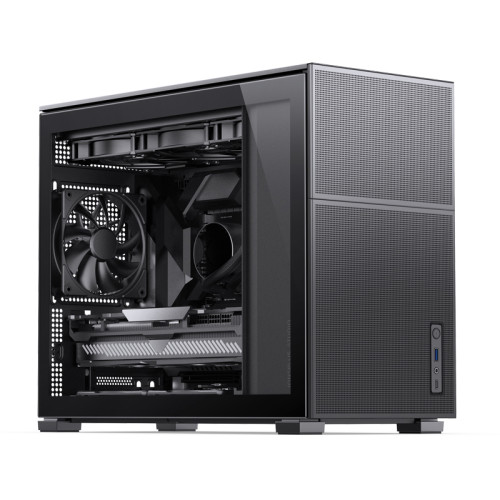 Корпус без блока питания/ Корпус JONSBO D31 MESH Black MATX без БП, боковая панель из закаленного стекла, mini-ITX, micro-ATX, черный