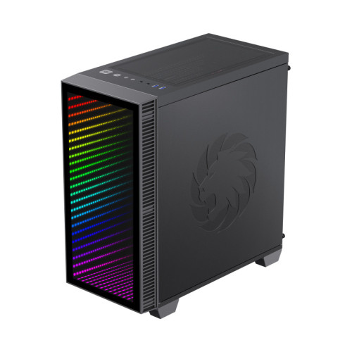 Компьютерный корпус, без блока питания mATX/ Gamemax Mini Abyss mATX case, black, w/o PSU, w/2xUSB3.0, w/1x12cm ARGB rear fan (FN-12Rainbow-M)