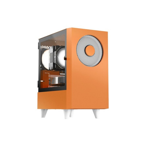 Корпус без блока питания/ WIZMAX M-ATX Mini Tower case EM1 Woofer Orange