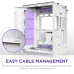 Корпус без блока питания/ Case NZXT H9 Flow (2025), Midi-Tower, TG, 3x140mm + 1x120mm, 2xUSB-A 3.2 + 1xUSB-C 3.2, E-ATX, ATX, mATX, mITX White