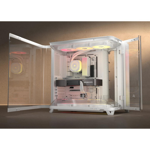Корпус без блока питания/ Case Corsair AIR 5400 RS-R ARGB, Midi-Tower, TG, 3x120mm ARGB reverse fans, 2xUSB-A 3.2, 1xUSB 3.2 Type-C, E-ATX, ATX, mATX, mITX White Корпус без блока питания/ Case Corsair AIR 5400 RS-R ARGB, Midi-Tower, TG, 3x120mm ARGB reverse fans, 2xUSB-A 3.2, 1xUSB 3.2 Type-C, E-ATX, ATX, mATX, mITX White