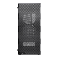 Корпус без блока питания/ Case HSPD M550, Mesh Mid Tower, Black, TG, 0.45 SPCC, no fans ATX, mATX, mITX 165/340/200mm 2x2.5