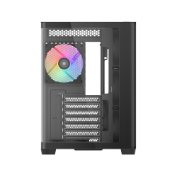 Корпус ПК без блока питания/ Case SAMA V60 Black, Midi-Tower, TG, 7x120mm ARGB, 2xUSB 3.0 + 1xUSB 3.1 Type-C, ATX, mATX, mITX Black