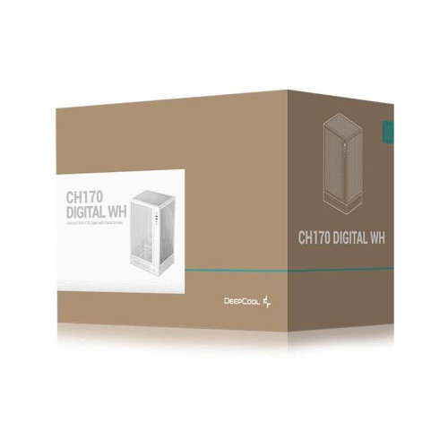 Корпус Deepcool CH170 DIGITAL белый mATX 1x120mm 1xUSB2.0 1xUSB3.0 audio bott PSU [R-CH170-WHNPI0D-G-1]