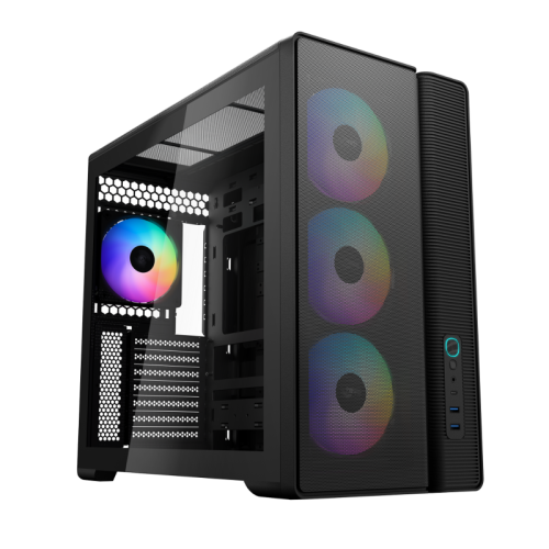Корпус ПК без блока питания/ Case SAMA S50 Black, Midi-Tower, TG, 4x120mm ARGB, 2xUSB 3.0 + 1xUSB 3.2 Type-C, ATX, mATX, mITX Black Корпус ПК без блока питания/ Case SAMA S50 Black, Midi-Tower, TG, 4x120mm ARGB, 2xUSB 3.0 + 1xUSB 3.2 Type-C, ATX, mATX, mITX Black
