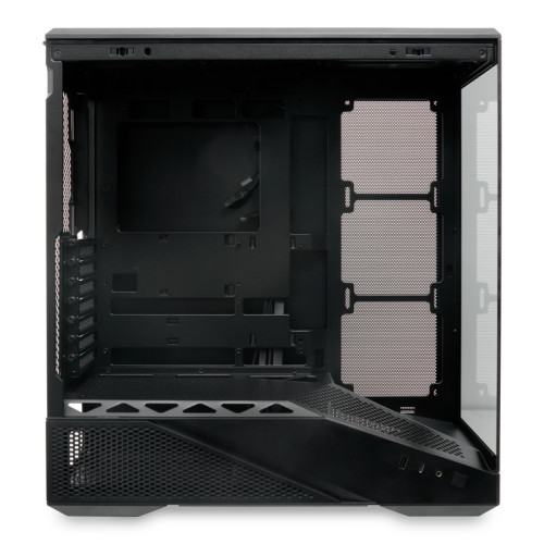 Корпус без блока питания/ Case HSPD F711, Panoramic Full Tower, Black, TG, 0.7 SPCC, no fans ATX, mATX, mITX 190/420/280mm 2x2.5