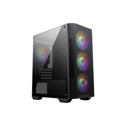 Корпус ПК без блока питания/ Case MSI MAG FORGE M100A, Mini-Tower, TG, 4x120mm ARGB, 2xUSB 2.0, 1xUSB 3.0, mATX, mITX Black