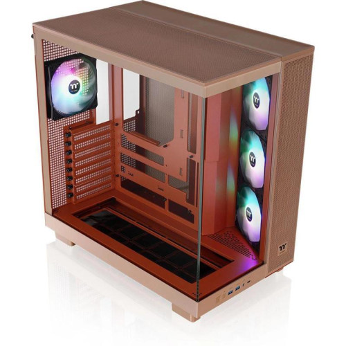 Корпус Thermaltake View 380 XL TG ARGB Gravel Sand коричневый без БП E-ATX 2x120mm 2xUSB3.0 audio bott PSU