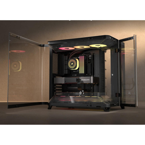 Корпус без блока питания/ Case Corsair AIR 5400 RS-R ARGB, Midi-Tower, TG, 3x120mm ARGB reverse fans, 2xUSB-A 3.2, 1xUSB 3.2 Type-C, E-ATX, ATX, mATX, mITX Black Корпус без блока питания/ Case Corsair AIR 5400 RS-R ARGB, Midi-Tower, TG, 3x120mm ARGB reverse fans, 2xUSB-A 3.2, 1xUSB 3.2 Type-C, E-ATX, ATX, mATX, mITX Black