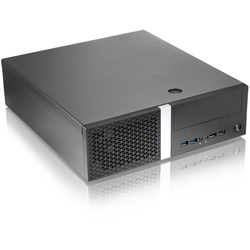 Корпус без блока питания/ Case Foxline mATX Desktop FL-211 mATX case, black, w/o PSU, w/2xUSB2.0+2xUSB3.0, NO pwr cord, w/ 8cm FAN