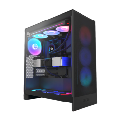 Корпус без блока питания/ Case NZXT H7 Flow RGB, Midi-Tower, TG, 3x120mm RGB, 2xUSB-A 3.2 + 1xUSB-C 3.2, E-ATX, ATX, mATX, mITX Black