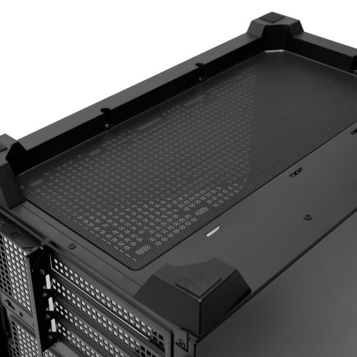Корпус без блока питания/ Case HSPD M211, Mesh Mini-tower, Black, TG, 0.7 SPCC, no fans,mATX, mITX, 175/330/150mm, 2x2.5