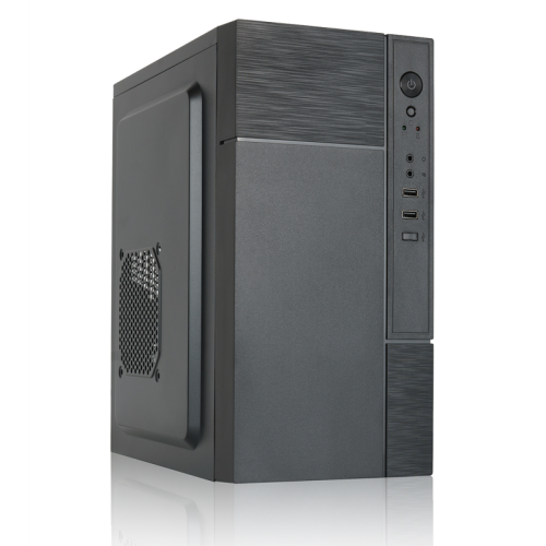 Корпус с БП Forza mATX case, black, w/PSU 450W 12cm, w/2xUSB2.0, w/pwr cord, w/o FAN [FZ-017-SX450R]