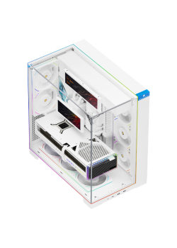 Корпус без блока питания/ Case Thermalright A70 Vision FAN5-C, Midi-Tower, TG, LCD, 5x120mm ARGB, 2xUSB-A 3.0, 1xUSB Type-C, ATX, mATX, mITX White