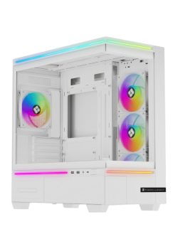 Корпус без блока питания/ Case Thermalright M10 FAN4-C, Mini-Tower, TG, 4x120mm ARGB, 2xUSB-A 3.0, 1xUSB Type-C, mATX, mITX White