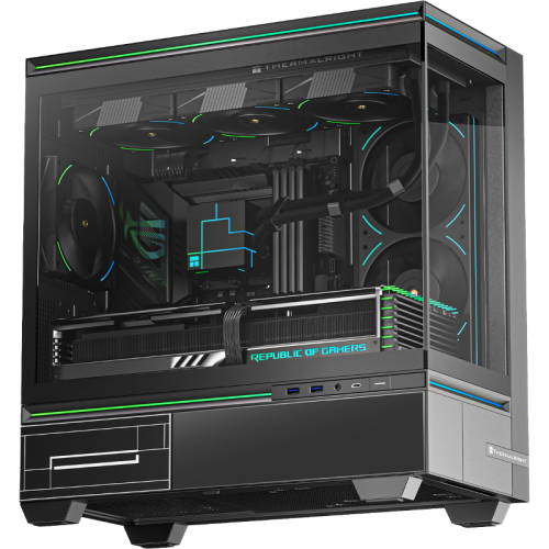 Корпус без блока питания/ Case Thermalright M10, Mini-Tower, TG, ARGB, no fans, 2xUSB-A 3.0, 1xUSB Type-C, mATX, mITX Black