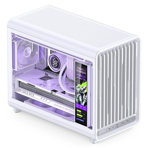 Корпус без блока питания/ Case JONSBO D33, Mini-Tower, TG, no fan, 2xUSB-A 3.0 + 1xUSB-C 3.2, mATX, mITX White