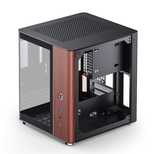 Корпус без блока питания/ Корпус JONSBO TK-0 Black ITX без БП, mini-ITX, micro-ATX, ATX, черный