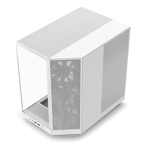 Корпус без блока питания/ Case NZXT H6 Flow, Midi-Tower, TG, 3x120mm, 2xUSB-A 3.2 + 1xUSB-C 3.2, ATX, mATX, mITX White