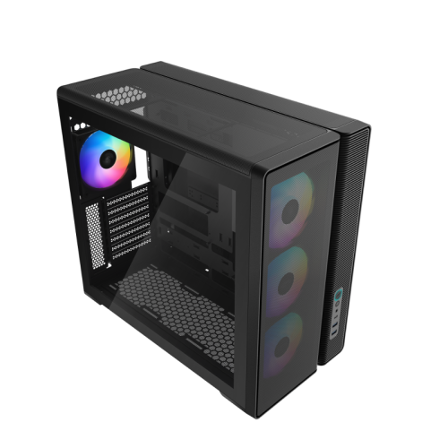 Корпус ПК без блока питания/ Case SAMA S50 Black, Midi-Tower, TG, 4x120mm ARGB, 2xUSB 3.0 + 1xUSB 3.2 Type-C, ATX, mATX, mITX Black Корпус ПК без блока питания/ Case SAMA S50 Black, Midi-Tower, TG, 4x120mm ARGB, 2xUSB 3.0 + 1xUSB 3.2 Type-C, ATX, mATX, mITX Black