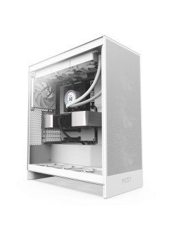 Корпус ПК без блока питания/ Case NZXT H7 Flow, Midi-Tower, TG, 3x120mm, 2xUSB-A 3.2 + 1xUSB-C 3.2, E-ATX, ATX, mATX, mITX White