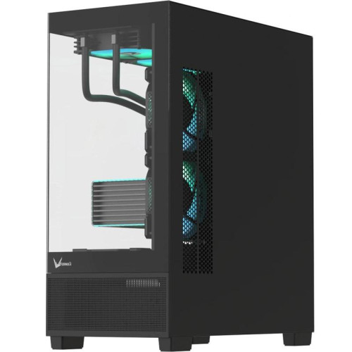 Корпус Formula Crystal E1 черный без БП ATX 5x120mm 3x140mm 2xUSB3.0 1xUSB3.1 audio bott PSU