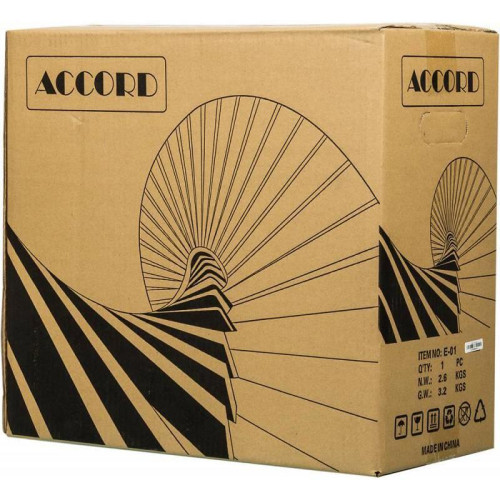 Корпус Accord E-01 черный ATX 1x80mm 1x92mm 2x120mm 2xUSB2.0 1xUSB3.0 audio [ACC E-01B]