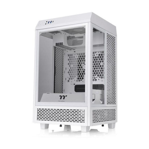 Корпус Thermaltake The Tower 100 Snow белый miniITX 1x120mm 3x140mm 2xUSB3.0 audio bott PSU [CA-1R3-00S6WN-00]