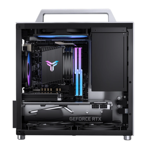 Корпус без блока питания/ Case JONSBO T8 PLUS, Mini-Tower, TG, 1x140mm, 1xUSB-A 3.2 + 1xUSB-C 3.2, mITX Silver