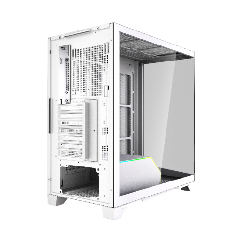 Корпус без блока питания/ Case HSPD F550, Mid Tower, White, TG, 0.7 SPCC, no fans ATX, mATX, mITX 185/420/200mm 3x2.5 Корпус без блока питания/ Case HSPD F550, Mid Tower, White, TG, 0.7 SPCC, no fans ATX, mATX, mITX 185/420/200mm 3x2.5